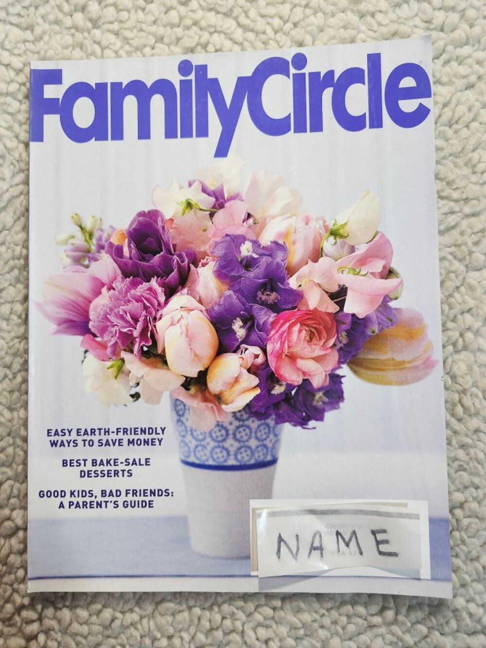 Family Circle Magazine Back Issue Floral Cover Whirlpool Ad Home Living Vintage